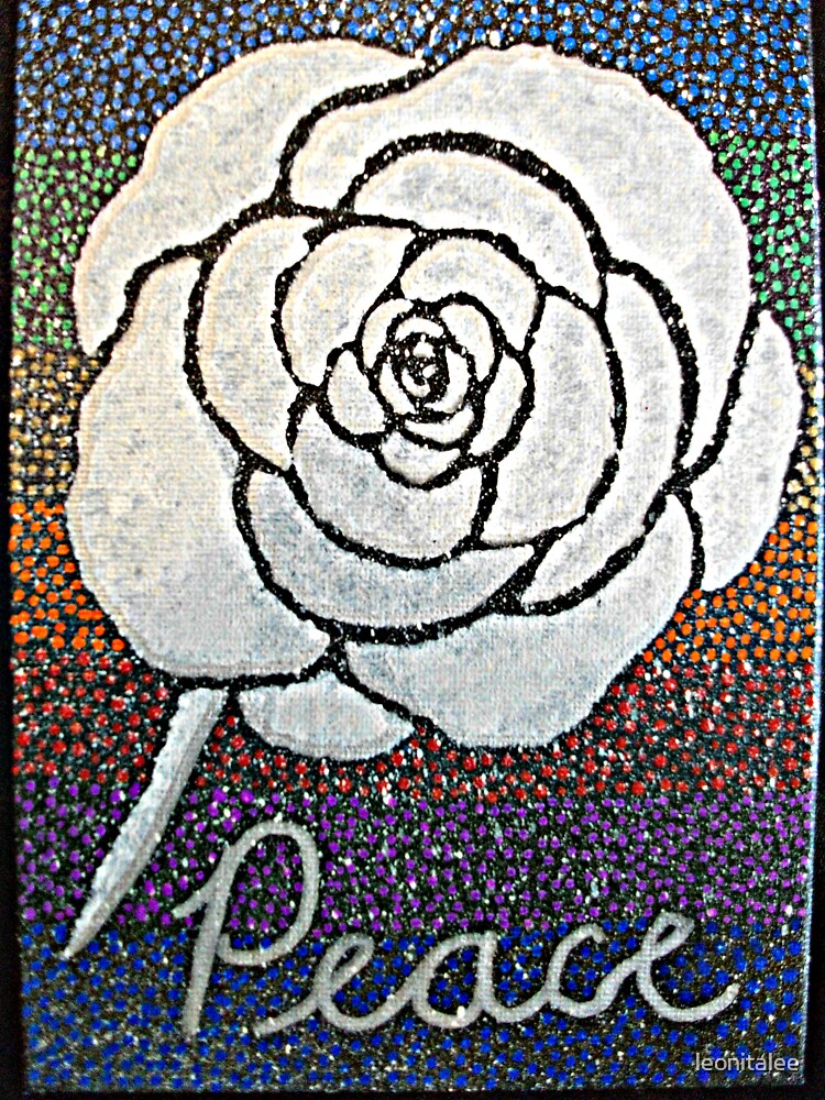 Thumbnail 3 of 3, Sticker, Peace Flower designed and sold by leonitalee.