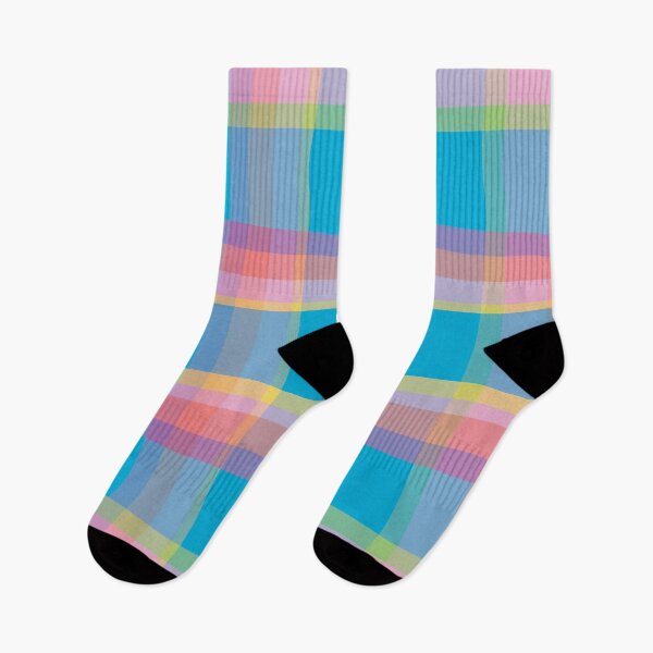 Item preview, Multi colored block plaid pattern designed and sold by BLMcreations.