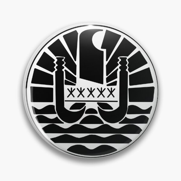 Item preview, seal of french polynesia (black and white) designed and sold by MaggieNiels.