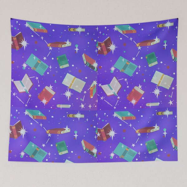 Item preview, purple book reading galaxy  designed and sold by moremattie.