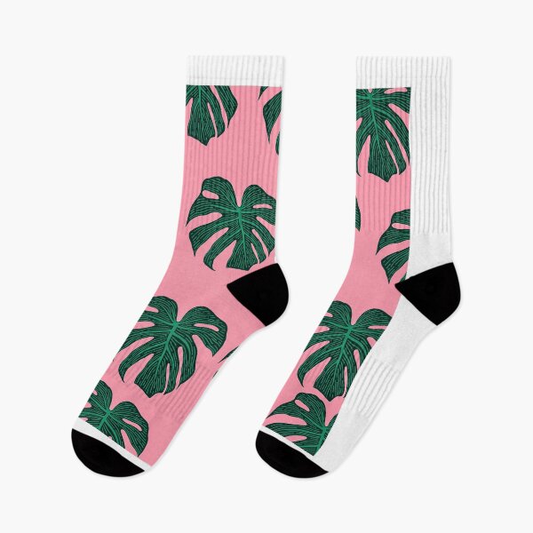 Item preview, pink tropical botanical leaves pattern  designed and sold by moremattie.