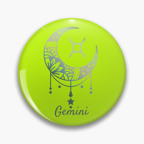 Item preview, Gemini Zodiac Crescent Moon Astrological Graphic designed and sold by DesignHouse07.