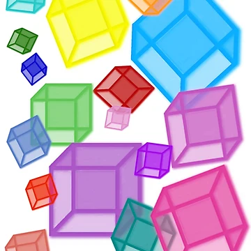 Artwork thumbnail, Colorful 3D Cube Abstract Pattern by mrtraz