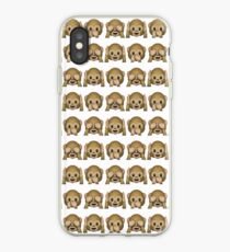 Monkey Evil Faces Emoji Collage iPhone Case