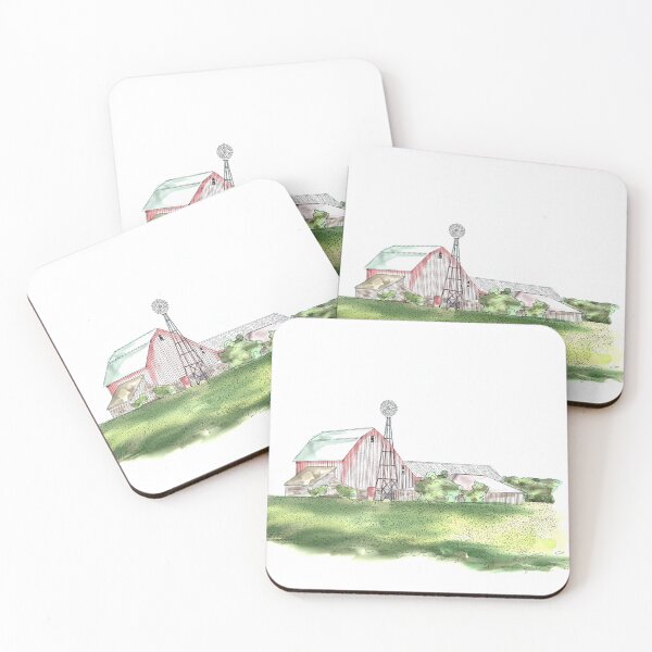 Item preview, Farm watercolor card art designed and sold by paigecaffarel.