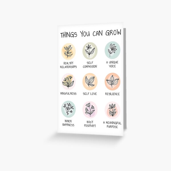 Item preview, Grow, Self Growth, Self Development, Mental Health, Compassion, Happiness, Mindfulness, Therapy Counseling Office Decor, Therapist Gifts designed and sold by Therapy Tools For All.