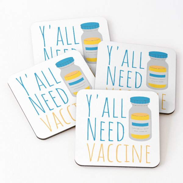 Item preview, Yall Need Vaccine Blue and Yellow designed and sold by SweetAndSpice.