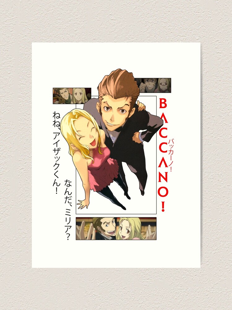 Baccano Isaac And Miria White Art Print By Senpaischoice Redbubble