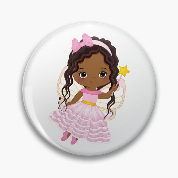 Item preview, African American Cute Little Fairy designed and sold by CreativeMill.