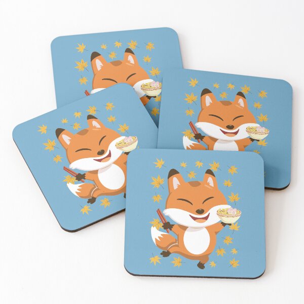 Item preview, Cute Fox, Fall Leaves, and Ramen Noodles designed and sold by Maria Garcia.