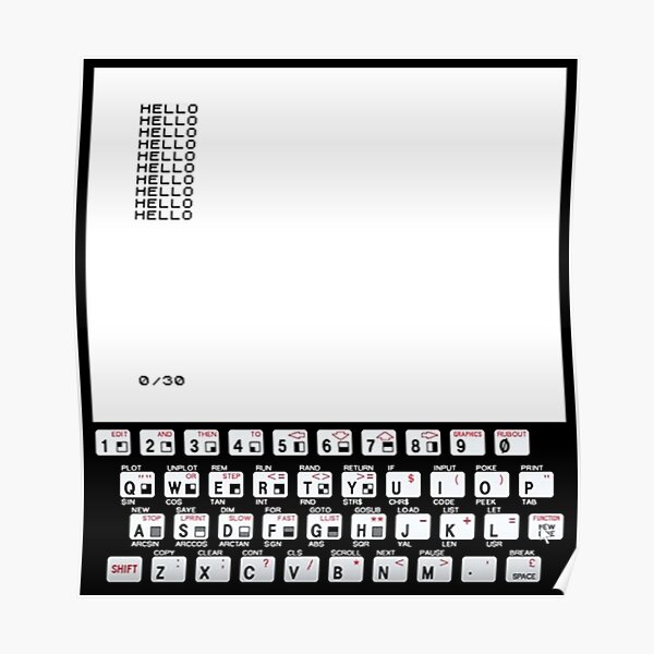 ZX81 Classic PC Poster