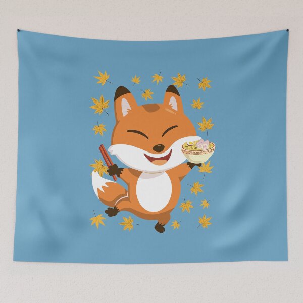 Item preview, Cute Fox, Fall Leaves, and Ramen Noodles designed and sold by Maria Garcia.