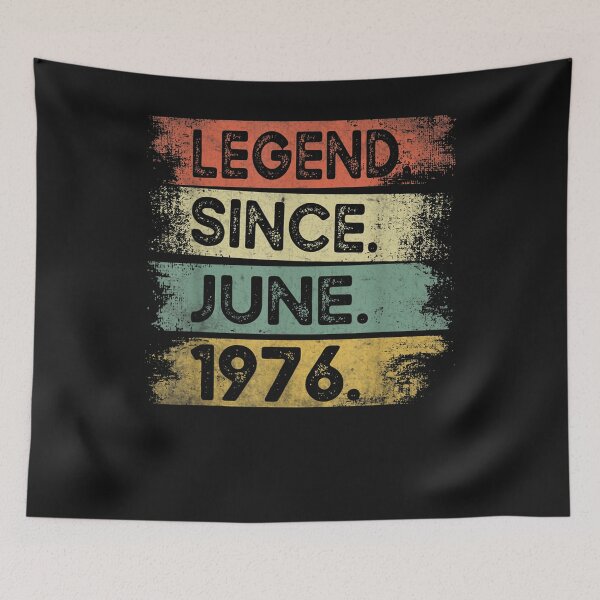 Item preview, 45th Birthday Legend Since June 1976 Distressed 45 Years Old T-Shirt designed and sold by Lukifo-Amity.