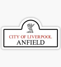 Anfield-Bezirk, Liverpool-Verkehrsschild, Großbritannien Sticker