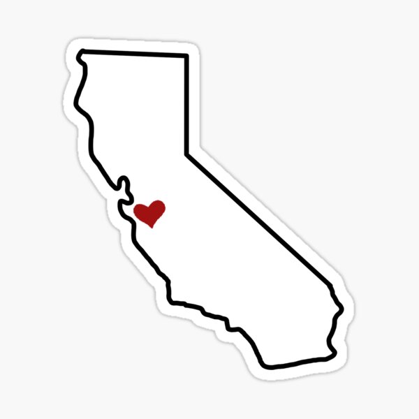 Item preview, Bay Area Heart in California designed and sold by sunnnysu.