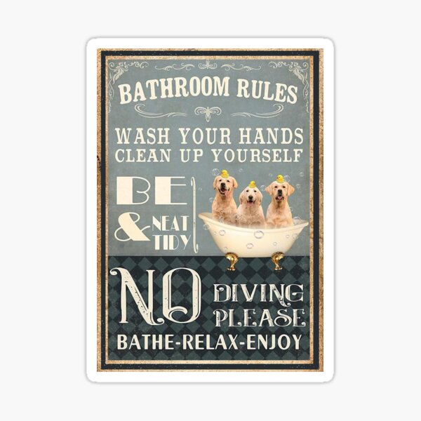 Printable Bathroom Rules Poster