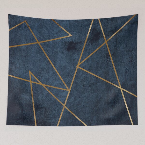 Item preview, Gold Dark Navy Geometric designed and sold by ind3finite.
