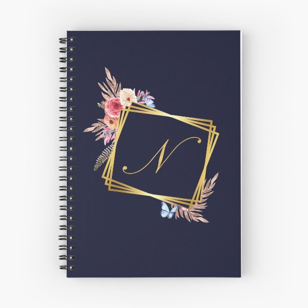 Item preview, N Botanical Monogram Drawing, Floral Letter n designed and sold by sbk-designer.