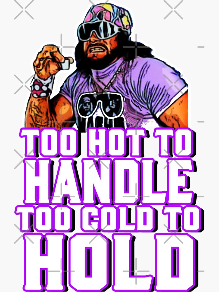 "TOO HOT TO HANDLE TOO COLD TO HOLD " Sticker for Sale by