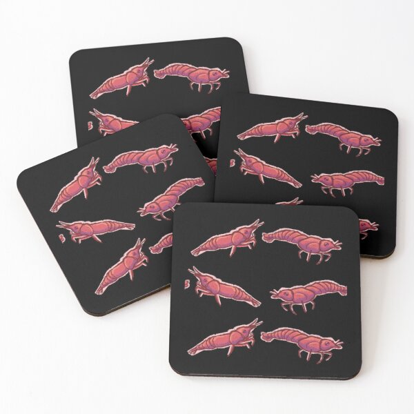 Item preview, Cherry Shrimp - Red Shrimp Pattern Cute Nanofish Design Crustacean designed and sold by Faerin.paints.