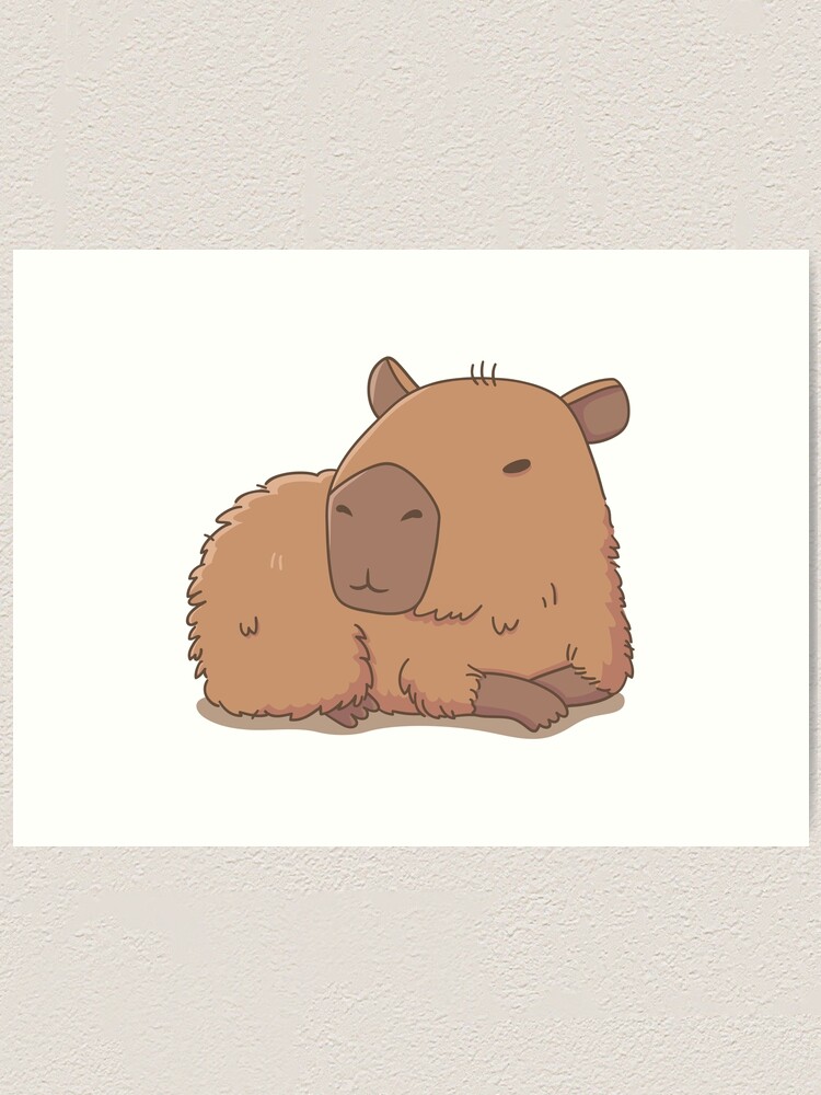 Capybara with his bird friend  Capybara, Cute drawings, Cute doodles