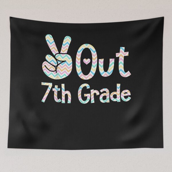Item preview, Peace Finger Sign Students Out 7th Seventh Grade For Summer T-Shirt designed and sold by Lukifo-Vista.