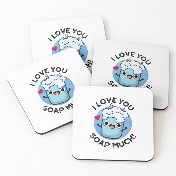 Item preview, I Love You Soap Much Funny Soap Puns  designed and sold by punnybone.