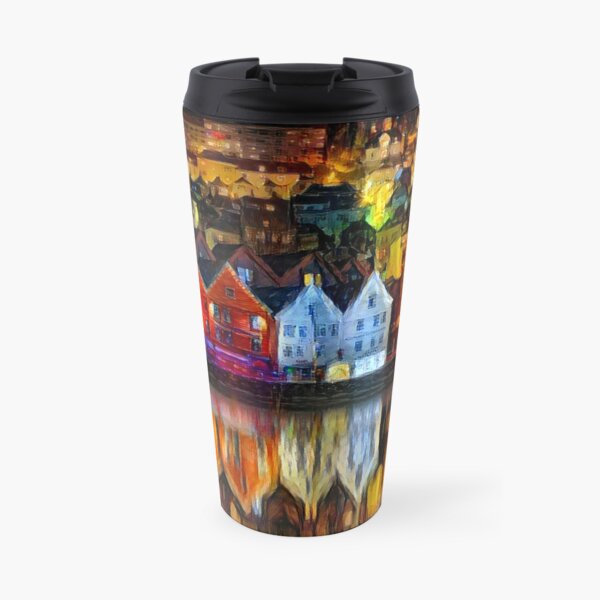Old Wharf in Bergen Travel Mug