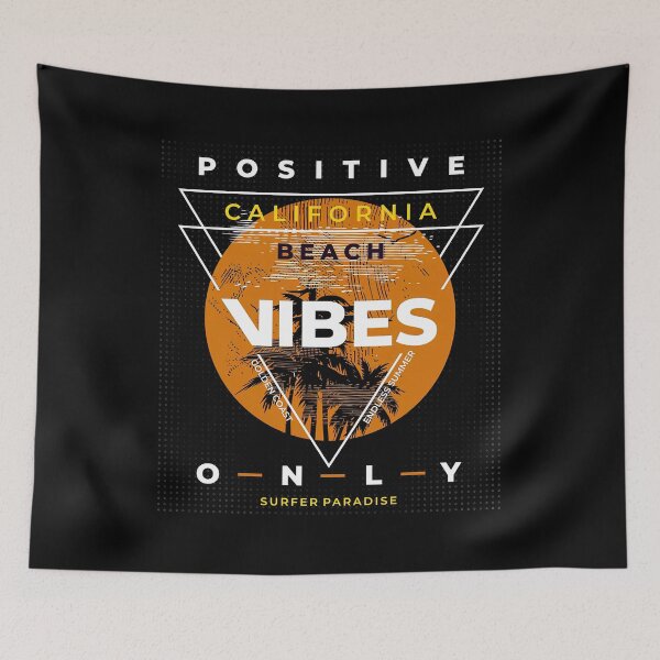 Item preview, Positive Vibes Only California Beach Vibes designed and sold by graphic-genie.