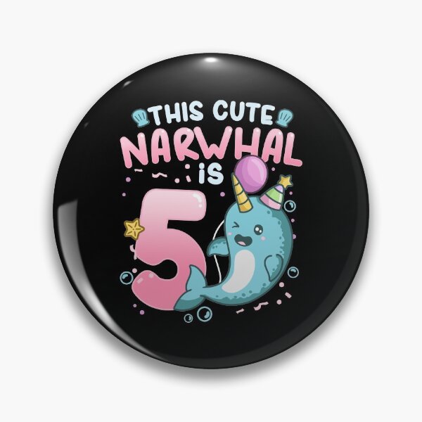 Item preview, 5th Birthday Narwhal Five Years Old designed and sold by CreativeGiftShp.
