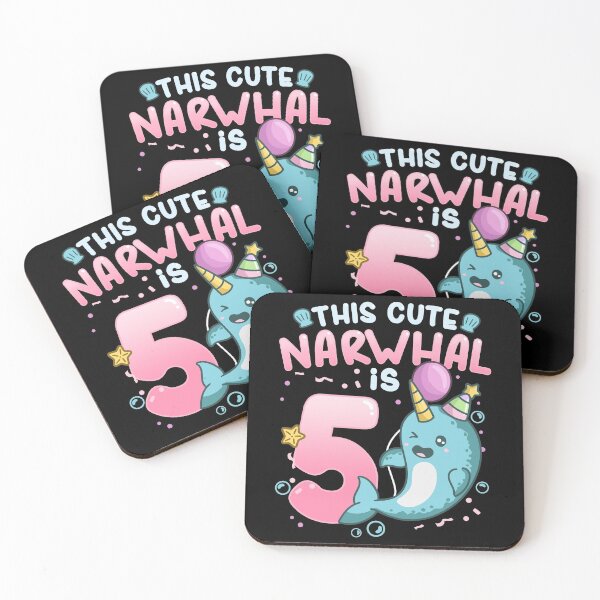Item preview, 5th Birthday Narwhal Five Years Old designed and sold by CreativeGiftShp.