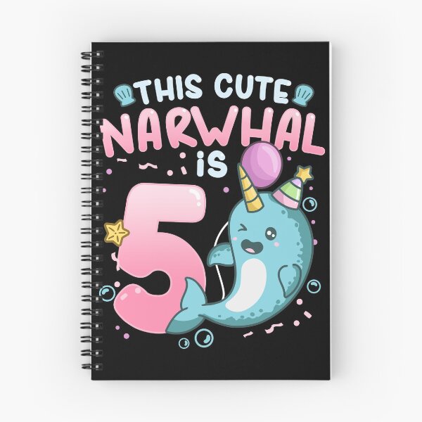Item preview, 5th Birthday Narwhal Five Years Old designed and sold by CreativeGiftShp.