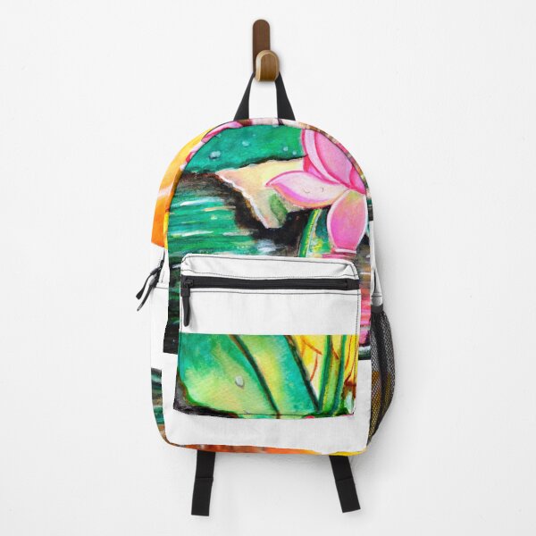 Item preview, Lotus Sunrise cheerful vibrant painting designed and sold by artbymanjiri.