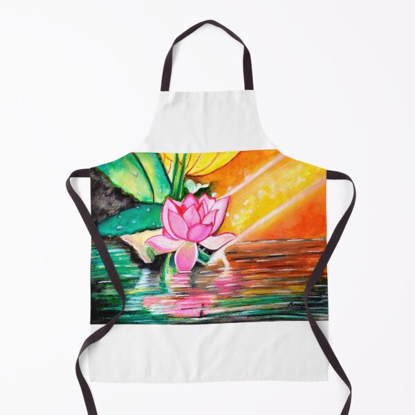 Item preview, Lotus Sunrise cheerful vibrant painting designed and sold by artbymanjiri.