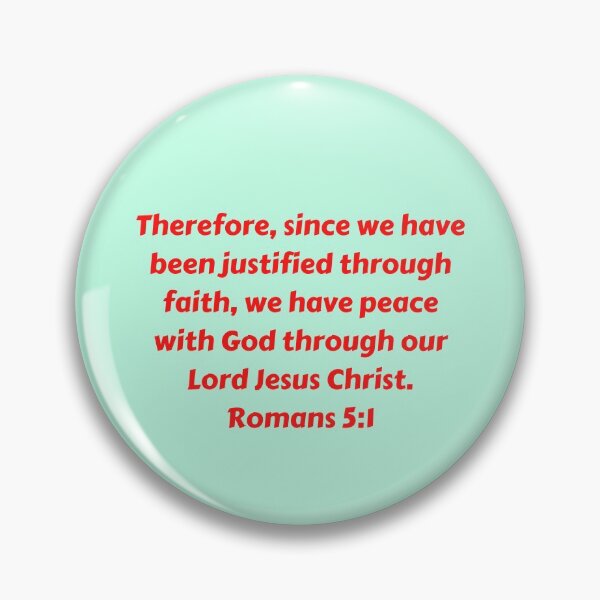 Item preview, Bible Verse Romans 5:1 designed and sold by Prayingwarrior.