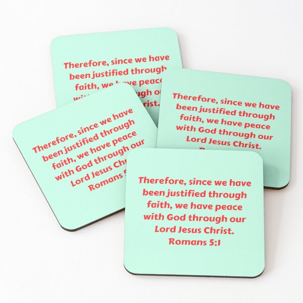 Item preview, Bible Verse Romans 5:1 designed and sold by Prayingwarrior.