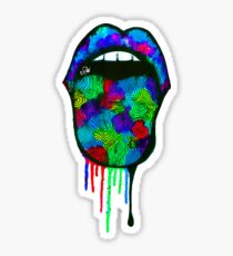 Blue Lips Sticker