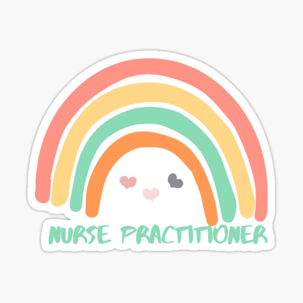 Nurse Practitioner Rainbow t-shirt Sticker