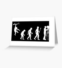 Funny Evolution Of Cameraman Greeting Card