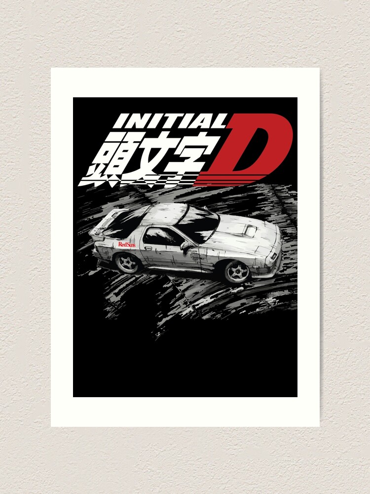 Initial D FC RX7 Stage 1 Drifting - Ryosuke Takahash RedSuns anime night |  Sticker