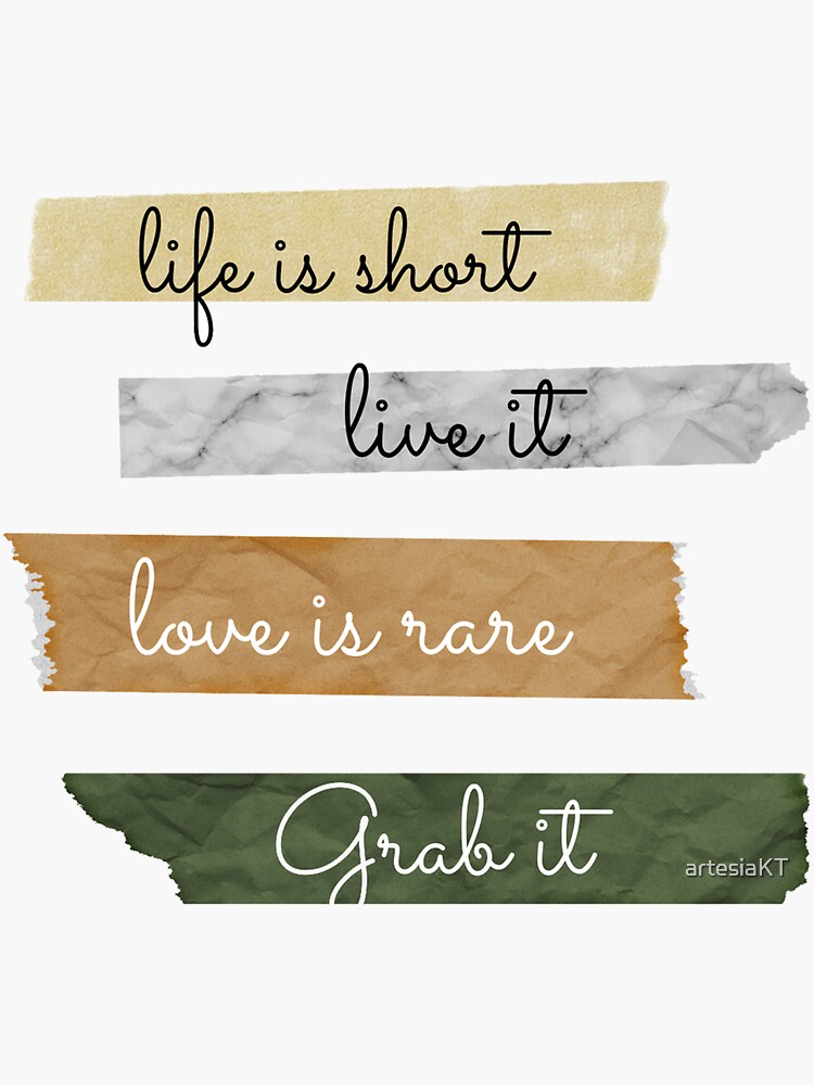 "Life quotes" Sticker by artesiaKT Redbubble