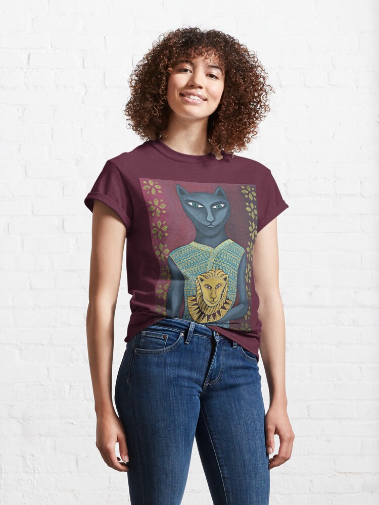 Thumbnail 4 of 7, Classic T-Shirt, Bast, Egyptian Goddess of Play designed and sold by leonitalee.