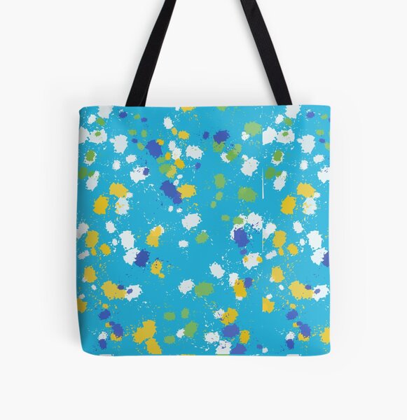 "cute random paint pattern with bright colors" All Over Print Tote Bag