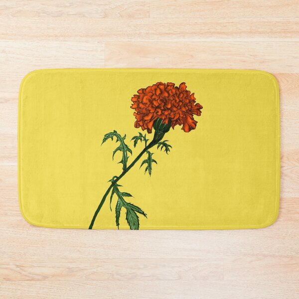 Item preview, French Marigold Flower Vibrant Ink Drawing designed and sold by Boriana Giormova.