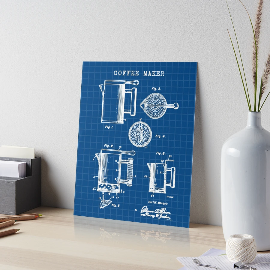 Vintage Coffee Maker Patent Blueprint Mixed Media by Design Turnpike - Fine  Art America