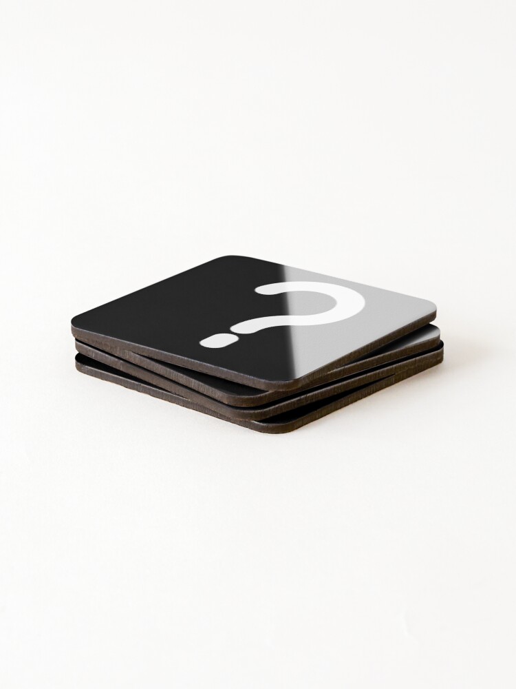 Thumbnail 4 of 5, Coasters (Set of 4), Point interrogation  Withe designed and sold by namipaliso.