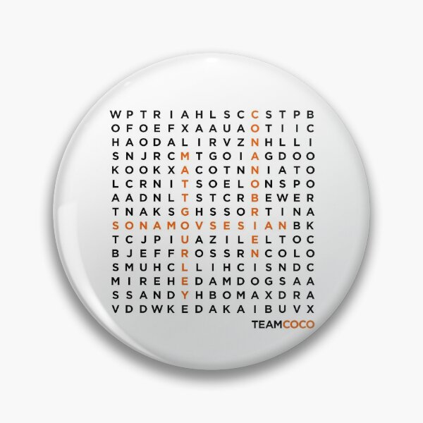 Item preview, TeamCOCO WordSearch (Dark Font) designed and sold by splode.