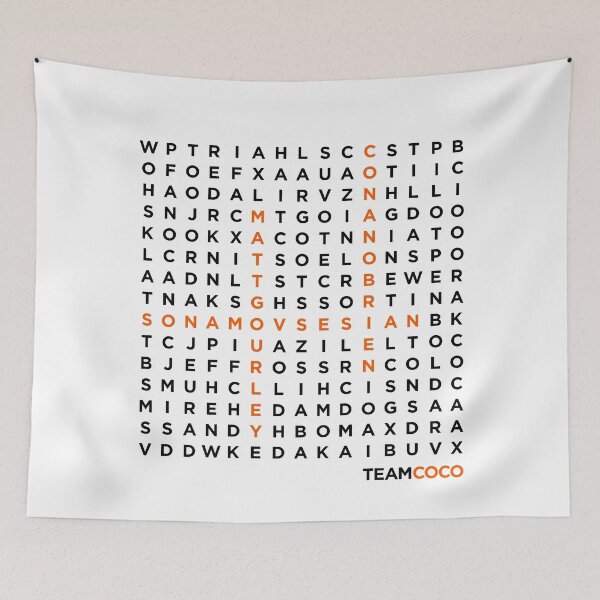 Item preview, TeamCOCO WordSearch (Dark Font) designed and sold by splode.