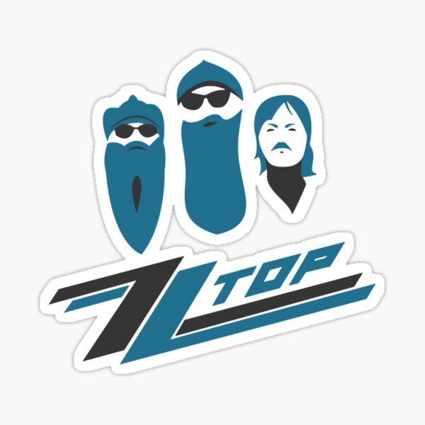 "ZZ Top" Sticker by ladycrowprints Redbubble