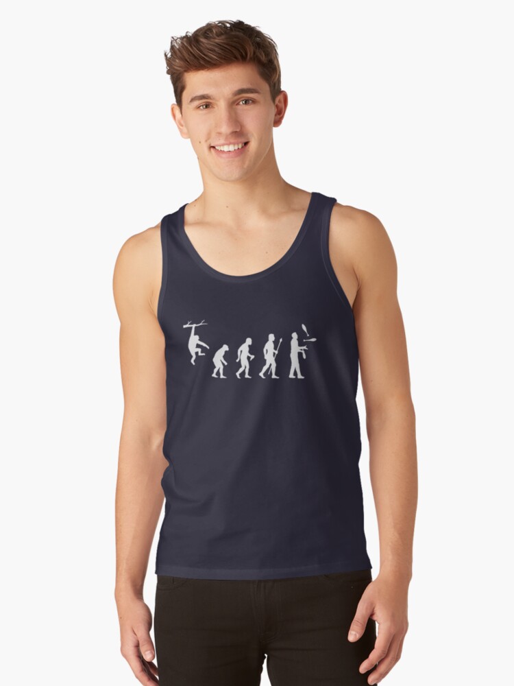 Thumbnail 1 of 3, Tank Top, Funny Evolution Juggling designed and sold by BeyondEvolved.